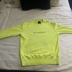 Givenchy Reverse Logo Print Neon Sweatshirt