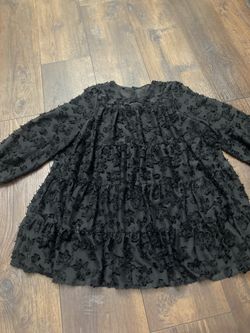 Womans Black Baby Doll Shirt Size Large By shein #7