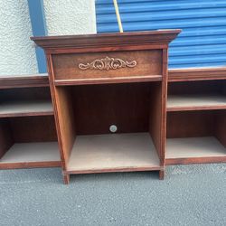 Handmade Cherry Wood Modular Desktop Shelving