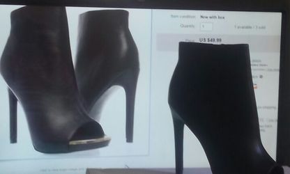 Women's black open toe high heels