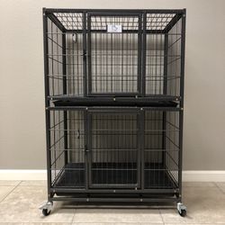 Dog Kennel Cage Brand new 37 inch double stacked as in pictures🐕 popular usage for Breeder and Groomer