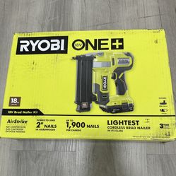 RYOBI ONE+ 18V 18-Gauge Cordless AirStrike Brad Nailer Kit with 2.0 Ah Battery and Charger