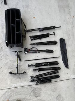 Production Equipment For Sale Light Stands, Audio, Roller Cases