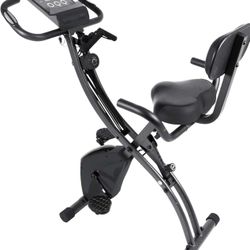Echelon Flex Express Folding Exercise Bike: Magnetic, Foldable, Upright/Recumbent, Multi-Level Resistance, Arm Resistance Band, and LCD Display