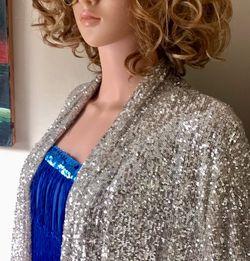 Steve Madden - SILVER SEQUIN DUSTER