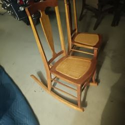 Set Of Vintage Antique Rocking Chair N  Chair