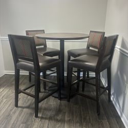 Tall Round Wooden Table