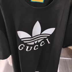 Authentic Gucci x Adidas NWT Stitched Logo T-shirt, Size: Large
