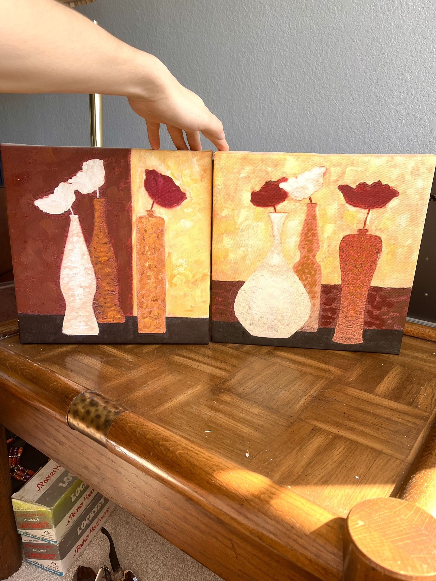 2 Piece Floral Canvas Art Set Brand New needs gone