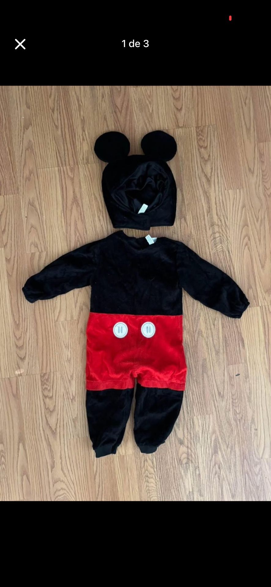 Disfraz Mickey Mouse 6/12 MesesComo Nuevo