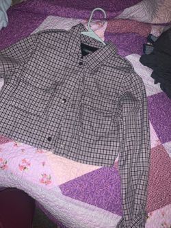 Purple plaid jacket