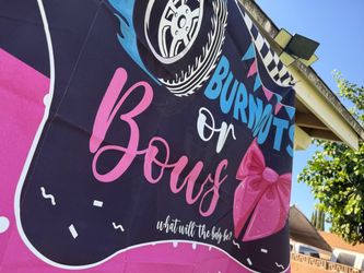 Gender reveal backdrop