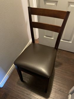 Leather Wood Foldable Chair