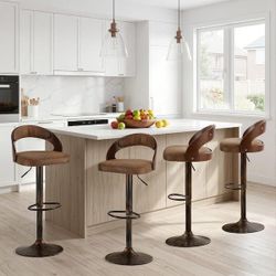 Set of 4 Adjustable Height Barstools