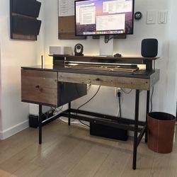 West Elm Reclaimed Wood Lacquer Desk 47