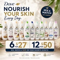 Dove body 6 pcs for 25$