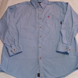 Ariat Fr Button Up Long Sleeve Work Shirt Men's Size XXL $20
