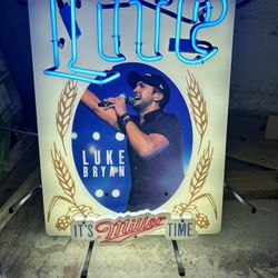 Price Reduced! New Luke Bryan Miller Lite Neon