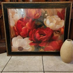 HOME INTERIOR CUADRO Y FLORERO