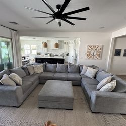 Living Spaces Grey Sectional