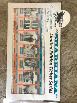 Limited edition sharks ticket