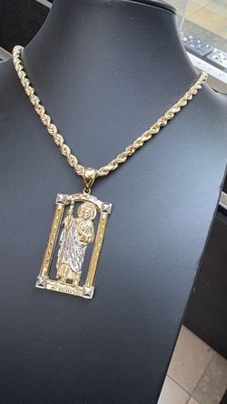 Gold chain gold pendant 10kt