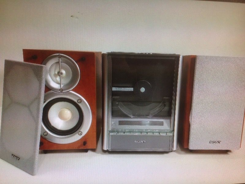 Sony CMT-EX-100 Micro HI-FI Vertical CD Player Stereo Component Speakers New in Box