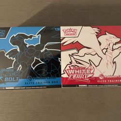 White flare and black bolt ETB - Pokemon Center Exclusive 