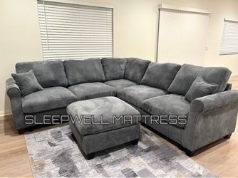 New sectional dark gray