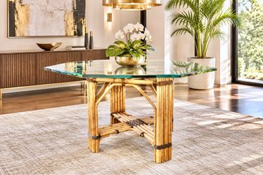 Drexel Heritage Bamboo Rattan Dining Table