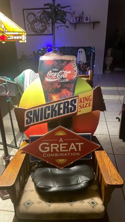 Coca-Cola Classic Snickers King Size A Great Combination 1 inch thick styrofoam store Display