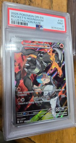 PSA 9 Rocket's Houndoom 191/182 Illustration Rare 2025