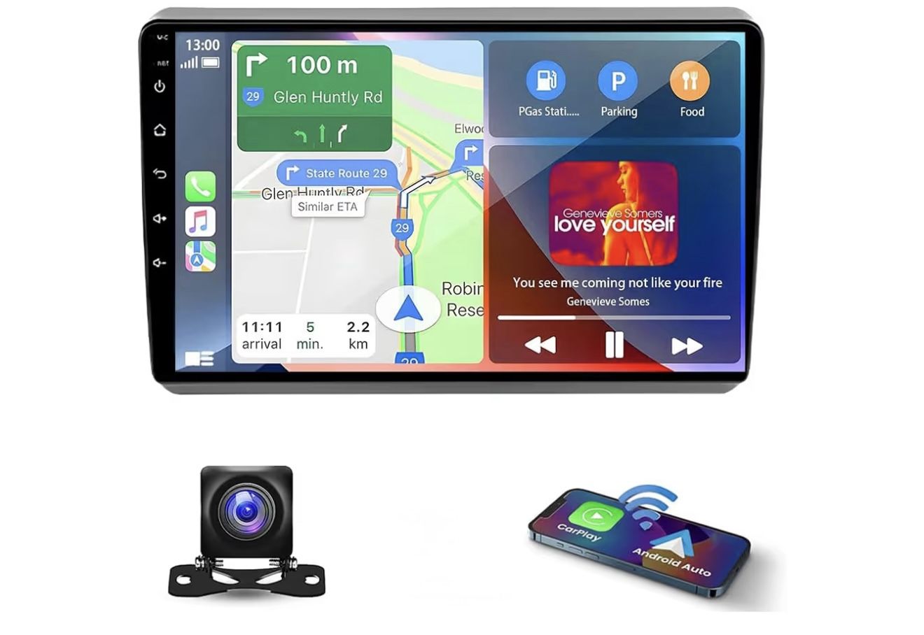 Android 13 Car Stereo for Dodge Dart 2012-2016, 9 Inch HD Touch Screen Double Din Car Radio Receiver w/Carplay Android Auto, with GPS Navigation B