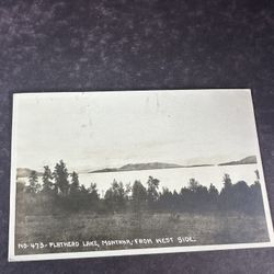 1926 Flathead Lake Montana RPPC Real Photo Postcard Kalispell No 473