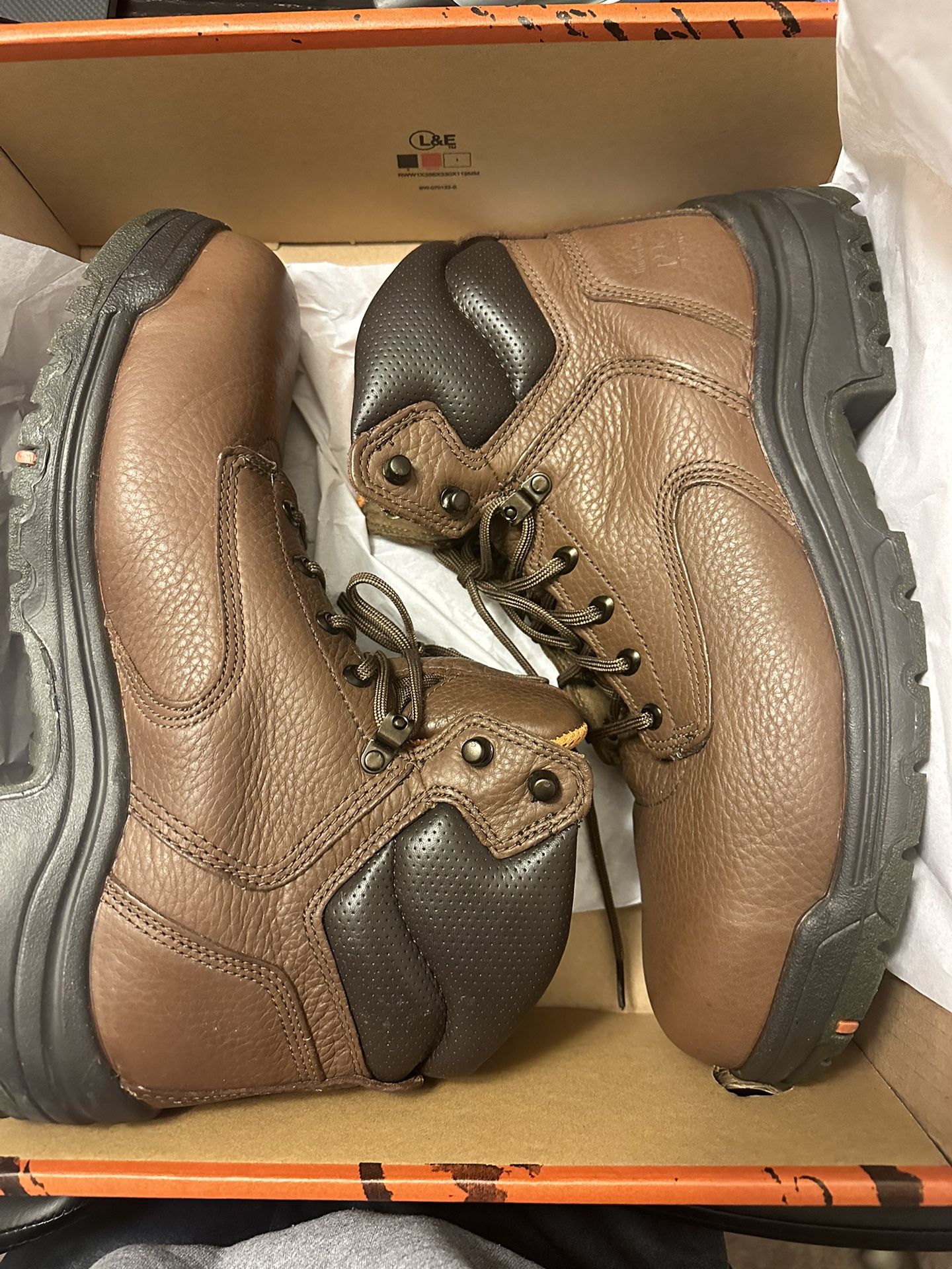 Timberland 6" Steel Toe Boots, Titan Series, Size 13