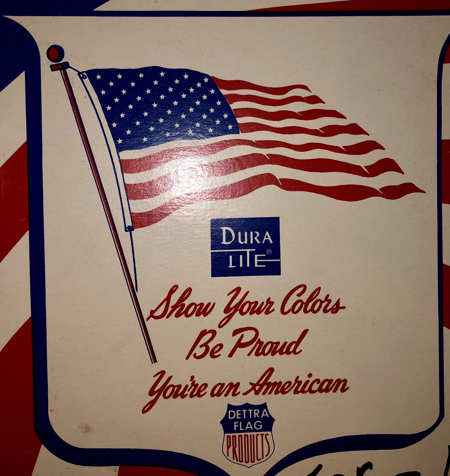 3 Vtg Dura-Lite Nylon Flags 1970s -5 x 8