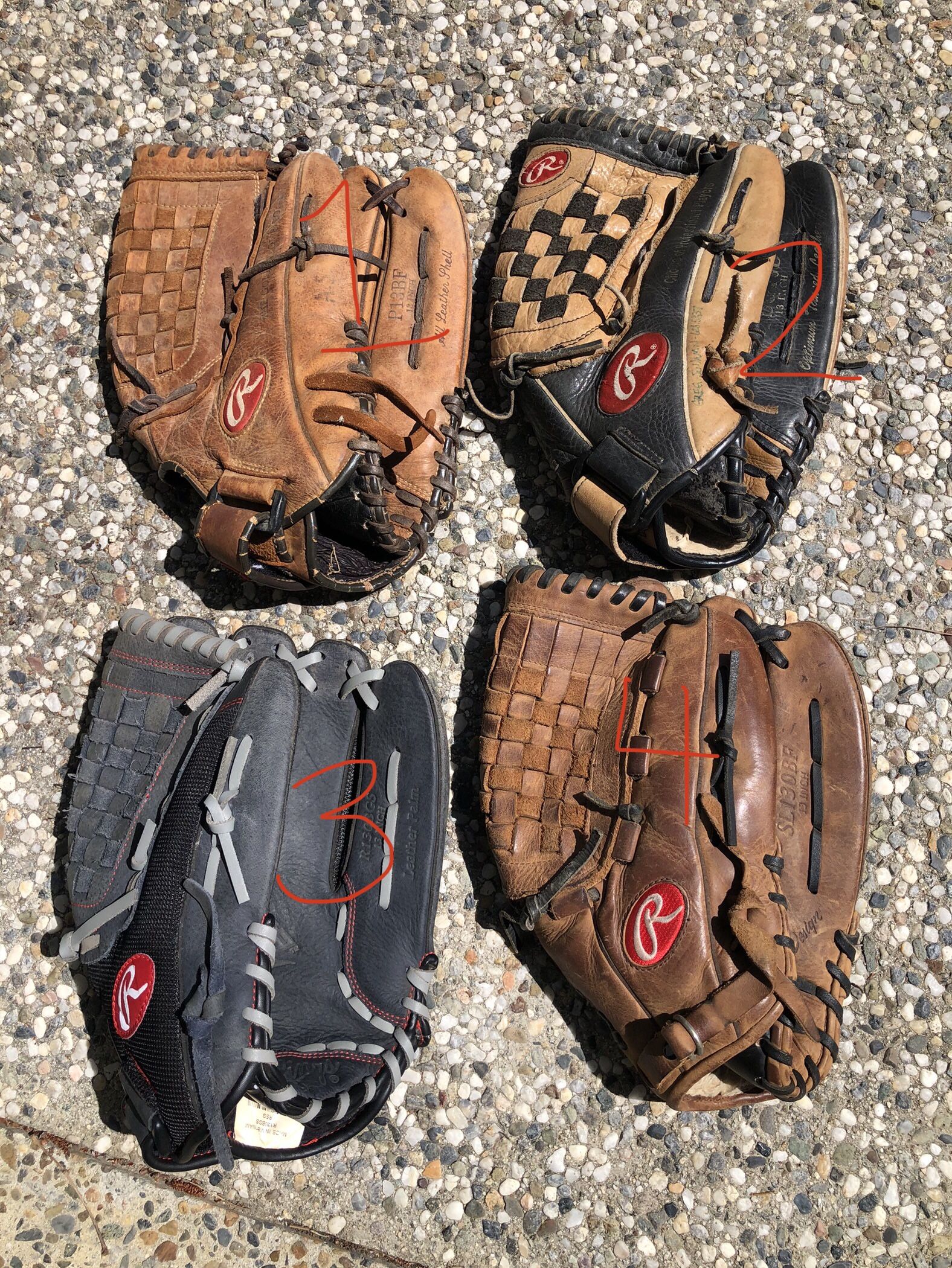 Rawlings 13” Baseball / Softball Gloves