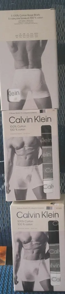 Calvin Klein Cotton Classics Boxer Briefs 5 Pack Large Or XL New