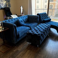 Velvet Living Room Set For Sale 