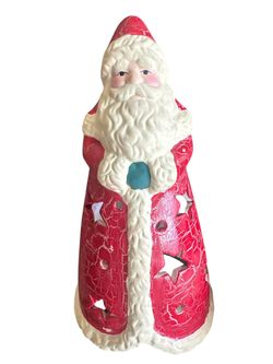 Santa Claus candle glow Santa no original box 7” vintage