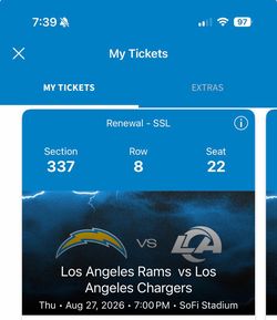 Chargers vs Rams Tickets