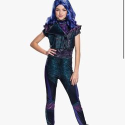 Mal Descendants Costume With Wig Size Small 4x-6x
