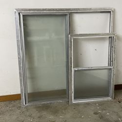 2 Windows Single Pane (50 x 50”, 26 x 38”)