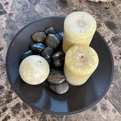 Candles Table Center Piece Rock Home Decor Decorations 