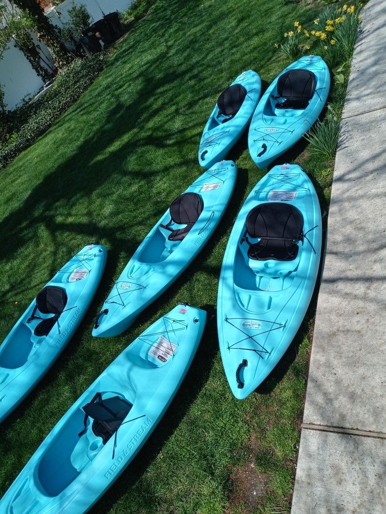 Brand New Kayaks $450.00 Each Paddles And Vest Included
