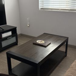 Carson Black & Dark Brown Coffee Table – Great Condition, From Bob’s Furniture