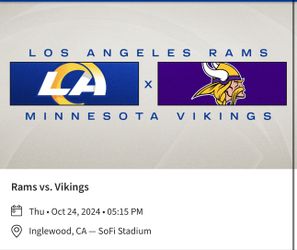 LA RAMS vs Vikings (2 Tickets)