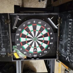 Dart board with wall mount case