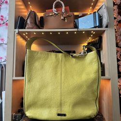 Coach Neon Green-Yellow Tote Bag