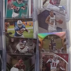 Football and Basketball Sports Card Lot of 25 Autos Numbers And Patches